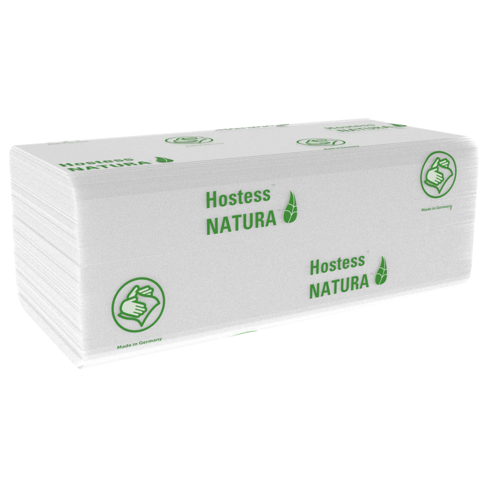 Hostess™ NATURA™ Große Falthandtücher 6812 – 20 Packungen mit je 84 großen, weißen, 2-lagigen Tüchern.